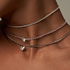 Серебряное колье с фианитом Angel Miestilo