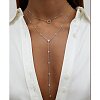 Серебряное колье с кругом и фианитами Miestilo