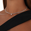 Серебряное колье с фианитом Angel Miestilo