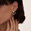 Серьги джекеты из серебра с натуральным жемчугом Miestilo