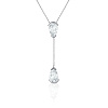 Серебряное колье-галстук PURITY с белыми топазами Miestilo