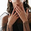 Серебряный слейв-браслет с фианитами Miestilo