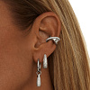 Серьги с подвеской из серебра с фианитами Miestilo