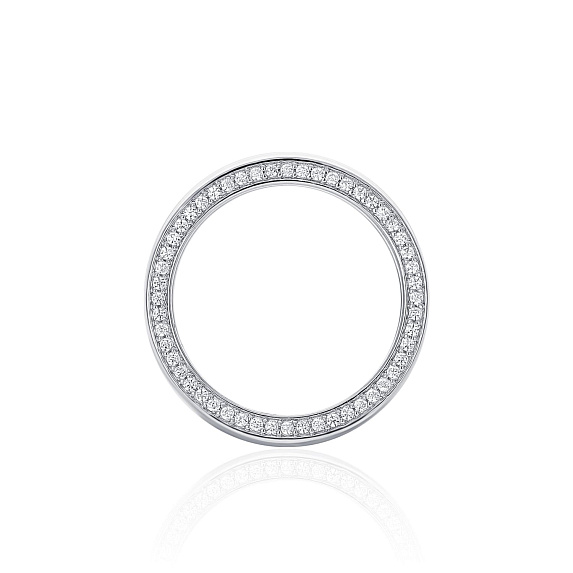 Серебряное двустороннее кольцо с фианитами Miestilo