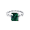 Серебряное кольцо с зеленым камнем Miestilo