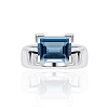 Серебряное кольцо PURITY с крупным London топазом Miestilo