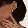 Серебряный базовый кафф с фианитами Miestilo