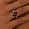 Серебряное кольцо с красным камнем Miestilo