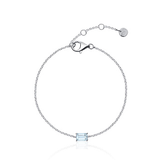 Серебряный браслет PURITY с топазом Sky Baguette Miestilo