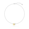 Серебряное колье биколор с фианитами Miestilo