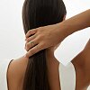Серебряное кольцо с зеленым фианитом "Энергия" Miestilo