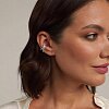 Двойной серебряный кафф с фианитами Miestilo