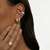 Серебряное кольцо Midnight с фианитами в огранке Эмеральд Miestilo
