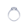 Серебряное кольцо Midnight с фианитами в огранке Эмеральд Miestilo