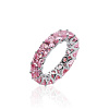 Серебряное кольцо с розовыми фианитами в огранке Ашер Miestilo