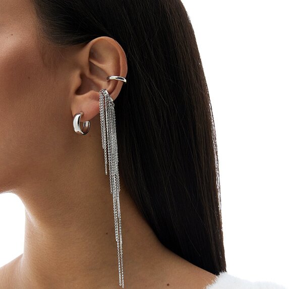 Кафф из серебра с цепями Miestilo
