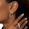 Серебряные серьги-капли с фианитами Miestilo