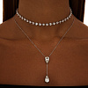 Серебряное колье-галстук PURITY с белыми топазами Miestilo