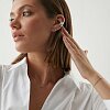 Серьги круги из серебра с фианитами Miestilo