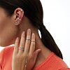 Двойное серебряное кольцо с фианитами Miestilo