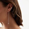 Серебряные серьги-цепочки со звездой и фианитами Isida Miestilo