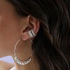 Серьги-кольца из серебра с фианитами Miestilo