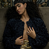 Серебряное колье-галстук Midnight с фианитами в огранке Багет  Miestilo