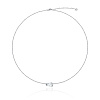Серебряное колье PURITY с белым топазом Miestilo