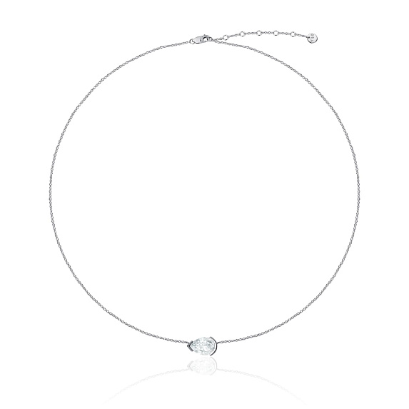 Серебряное колье PURITY с белым топазом Miestilo