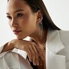 Длинные серьги джекеты с фианитами Галактика Miestilo