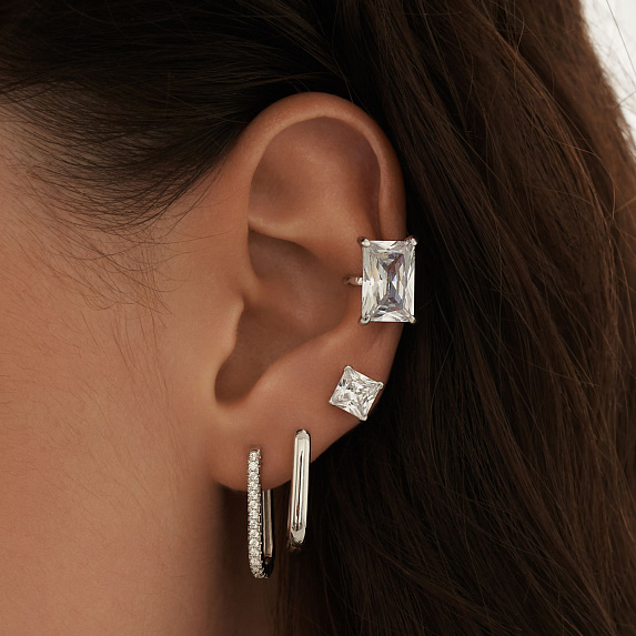 Базовые серьги из серебра Miestilo