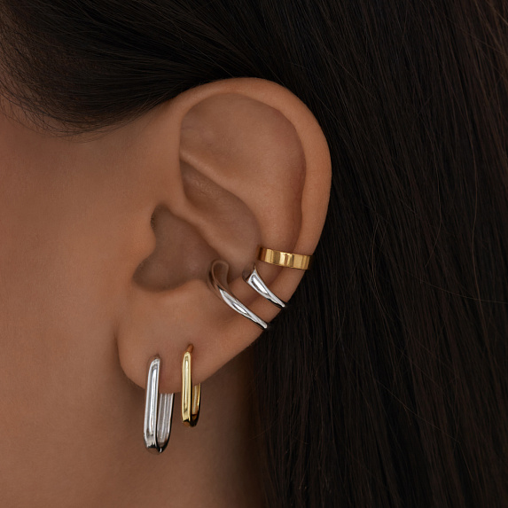 Базовые серьги из серебра Miestilo