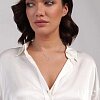 Серебряное колье с кругом и фианитами Miestilo