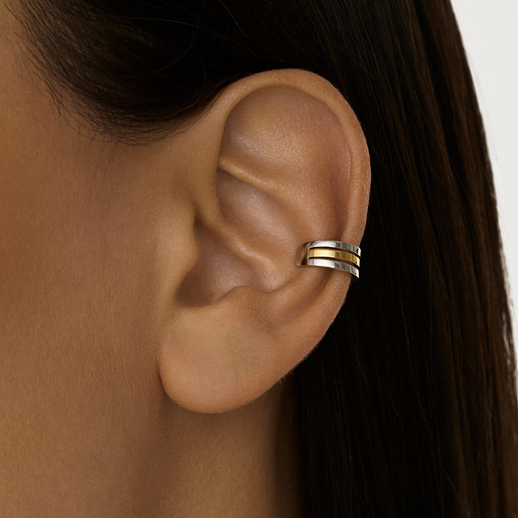Кафф из серебра биколор Miestilo