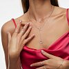 Колье-галстук регулируемый из серебра с кругами Miestilo