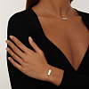 Серебряное колье Midnight с фианитами в огранке Эмеральд Miestilo