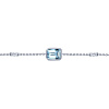 Серебряный браслет Midnight с голубым фианитом в огранке Эмеральд Miestilo