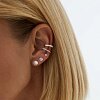 Серебряные серьги-гвоздики с фианитами 5 мм. Miestilo