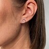 Серьги круги из серебра с фианитами Miestilo