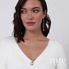 Серебряные серьги-цепочки со звездой и фианитами Isida Miestilo