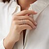 Двойное серебряное кольцо с фианитами Miestilo