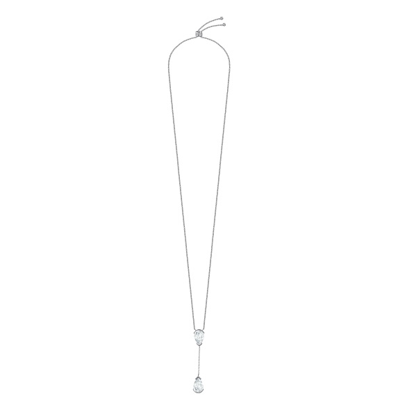 Серебряное колье-галстук PURITY с белыми топазами Miestilo