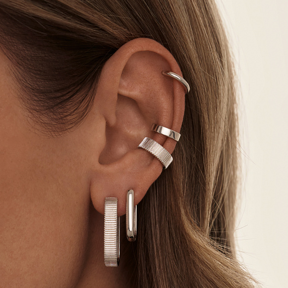 Базовые серьги из серебра Miestilo