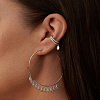 Серьги-кольца из серебра с фианитами Miestilo
