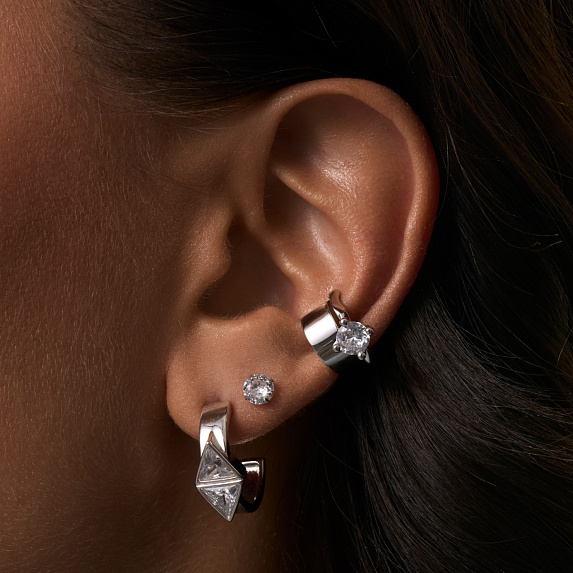 Серьги из серебра с фианитами VENUS Miestilo