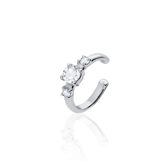 Серебряный кафф PURITY с белыми топазами Miestilo