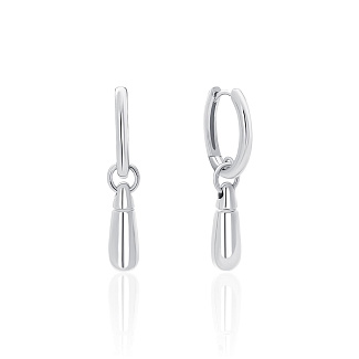 Серьги с подвеской из серебра Miestilo