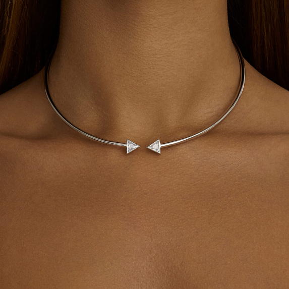 Колье из серебра с фианитами VENUS Miestilo