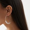 Серьги-кольца из серебра с фианитами Miestilo