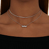 Серебряное колье Midnight с фианитами в огранке Эмеральд Miestilo